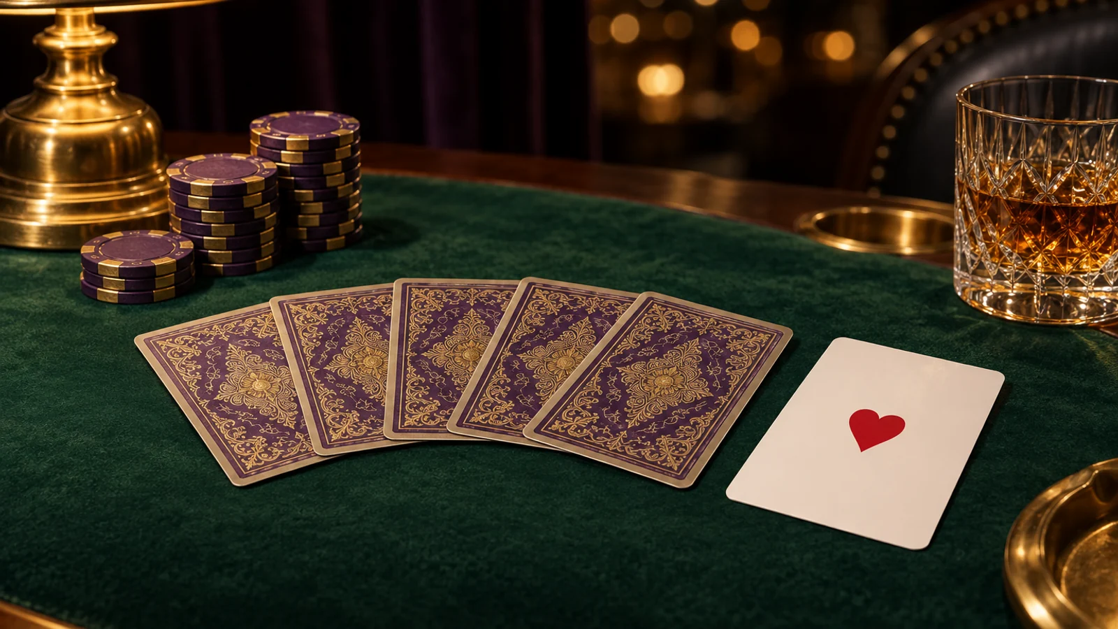 Card table set for a closer look at Here2Win Casino's confirmed operator and payment details