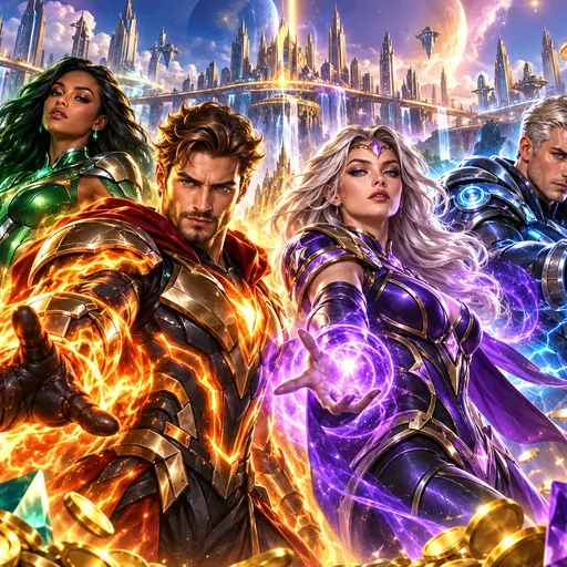 4Squad cover art showing a parody squad of fantasy adventurers
